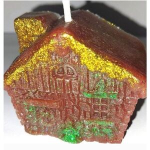 Hand crafted limited edition Gingerbread house candle